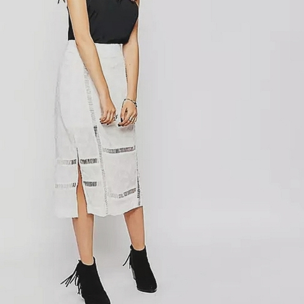 NWT🦋 Free People Love will Save You Midi Skirt, Size 10 - Picture 9 of 12